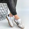 ZERTİ BEYAZ CİLT BAĞCIKLI SPOR AYAKKABI