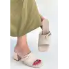 ZİVA BEJ CİLT TOPUKLU TERLİK