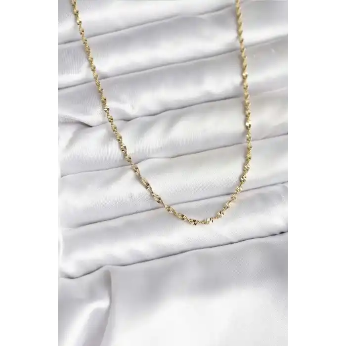 14K Gold Renk Kaplama Burgu Model CM Kadın Kolye