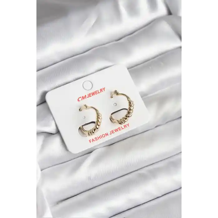 14K Gold Renk Kaplama CM Kadın Küpe