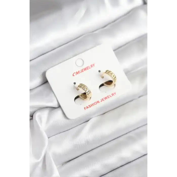 14K Gold Renk Kaplama CM Kadın Küpe