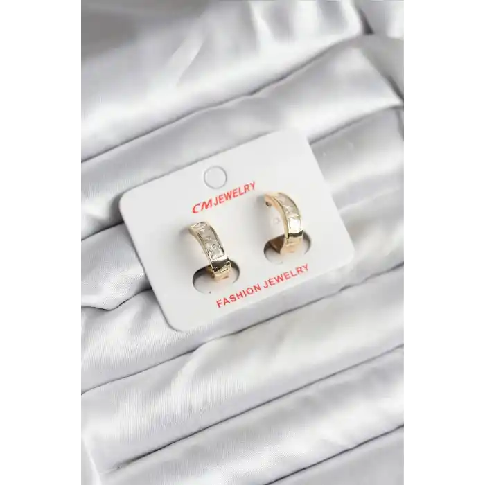 14K Gold Renk Kaplama CM Kadın Küpe