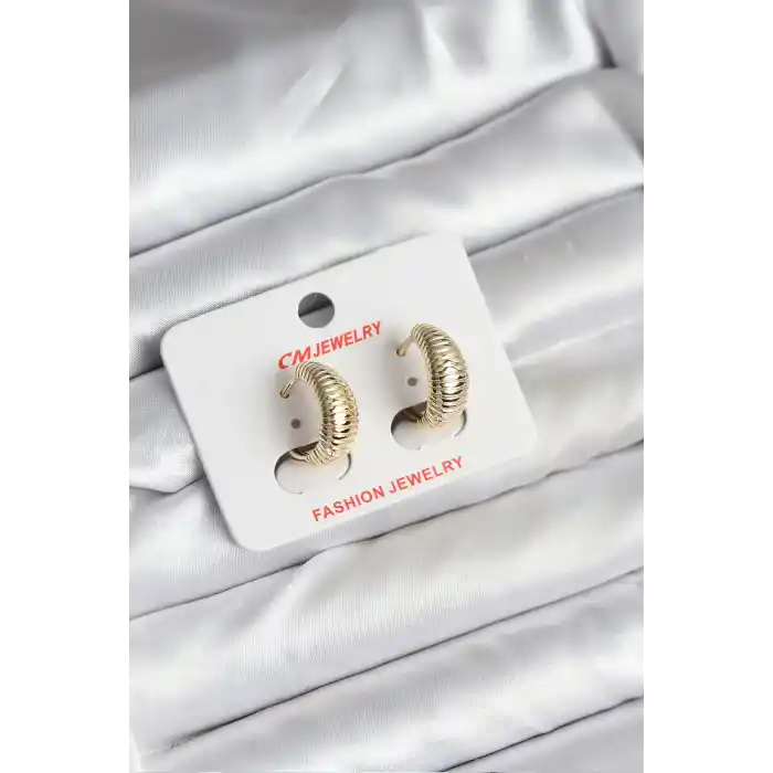 14K Gold Renk Kaplama CM Kadın Küpe