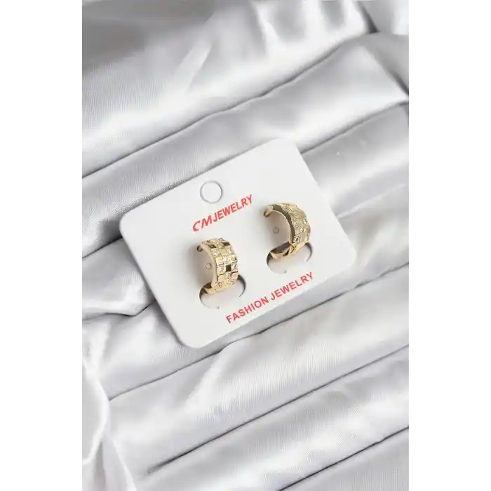 14K Gold Renk Kaplama CM Kadın Küpe