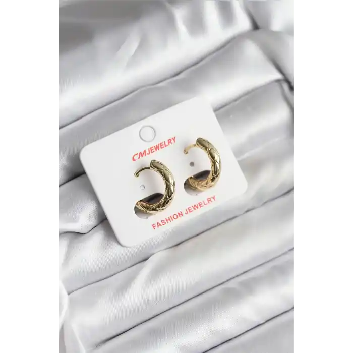 14K Gold Renk Kaplama CM Kadın Küpe