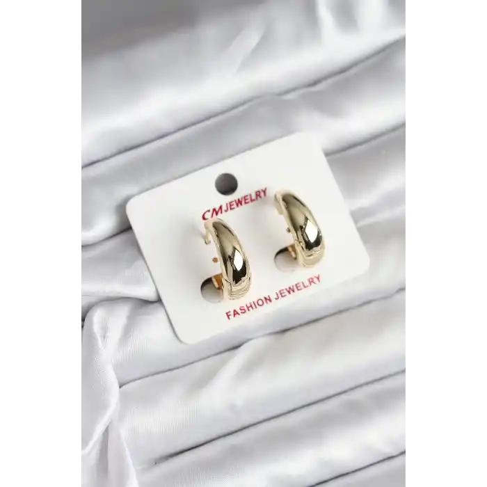 14K Gold Renk Kaplama Halka CM Kadın Küpe