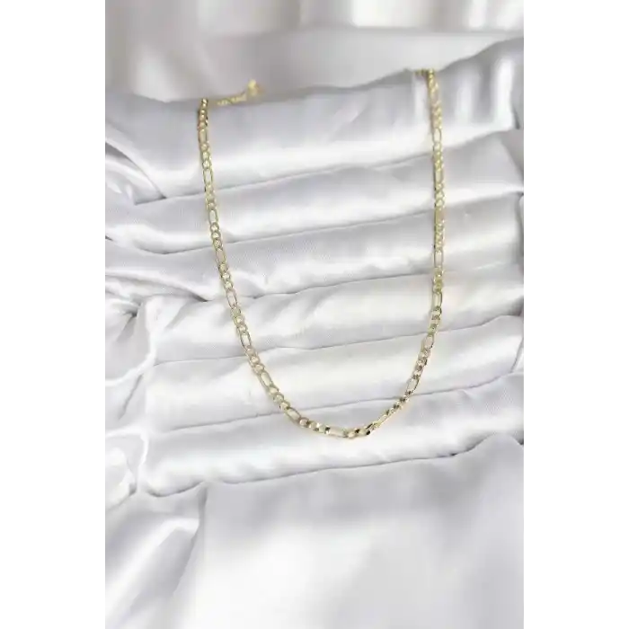 14K Gold Renk Kaplama Kuşgözü Zincir Model Pirinç CM Kadın Kolye