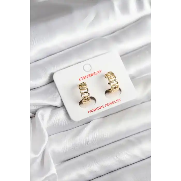 14K Gold Renk Kaplama Samanyolu Model CM Kadın Küpe