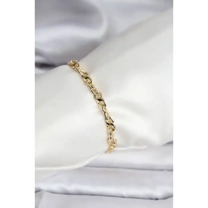 14K Gold Renk Kaplama Zincir Model CM Kadın Bileklik
