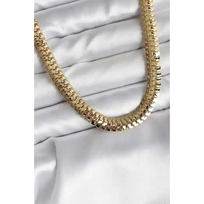 14K Gold Renk Kaplama Zincir Modelli CM Kadın Kolye