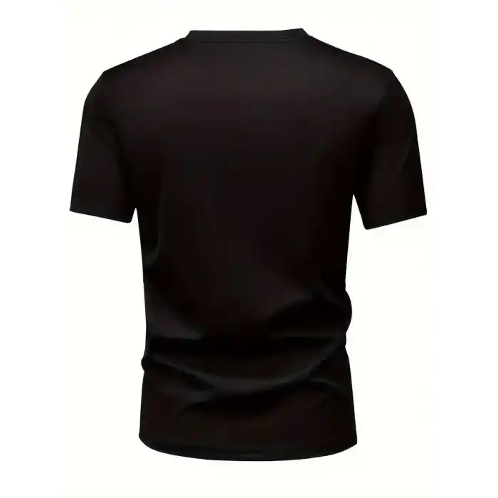 20/1 Penye Compack Baskılı Oversize Bisiklet Yaka Kısa Kol T-shirt - Siyah