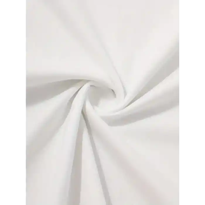 20/1 Penye Compack Palmiye Baskılı Oversize Bisiklet Yaka Kısa Kol T-shirt - Beyaz