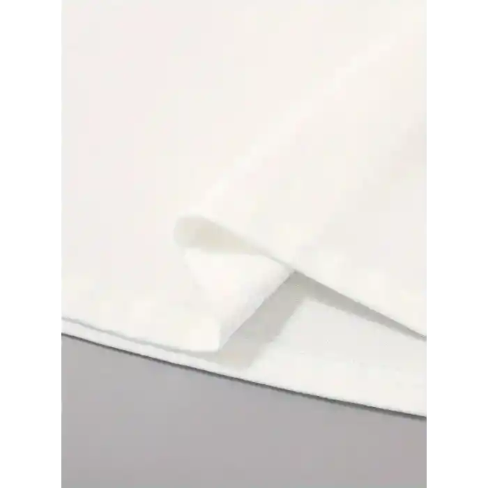 20/1 Penye Compack Sarj %1 Baskılı Oversize Bisiklet Yaka Kısa Kol Yazlık T-shirt - Beyaz