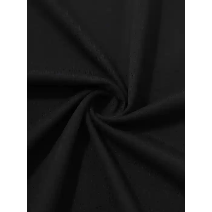 20/1 Penye Compack Sarj %1 Baskılı Oversize Bisiklet Yaka Kısa Kol Yazlık T-shirt - Siyah