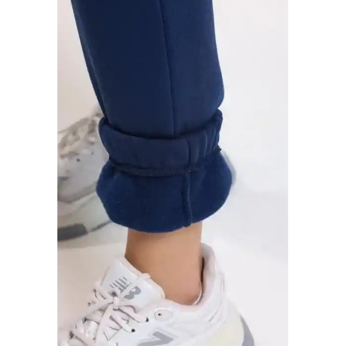 3 iplik şardonlu paça lastikli eşofman lacivert is001