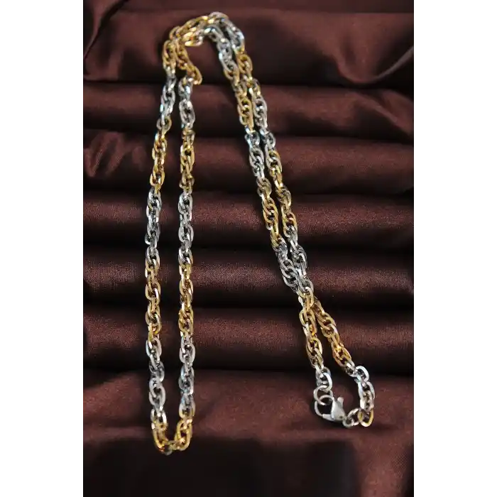 316L Çelik Çift Renk Hallow Model Kolye