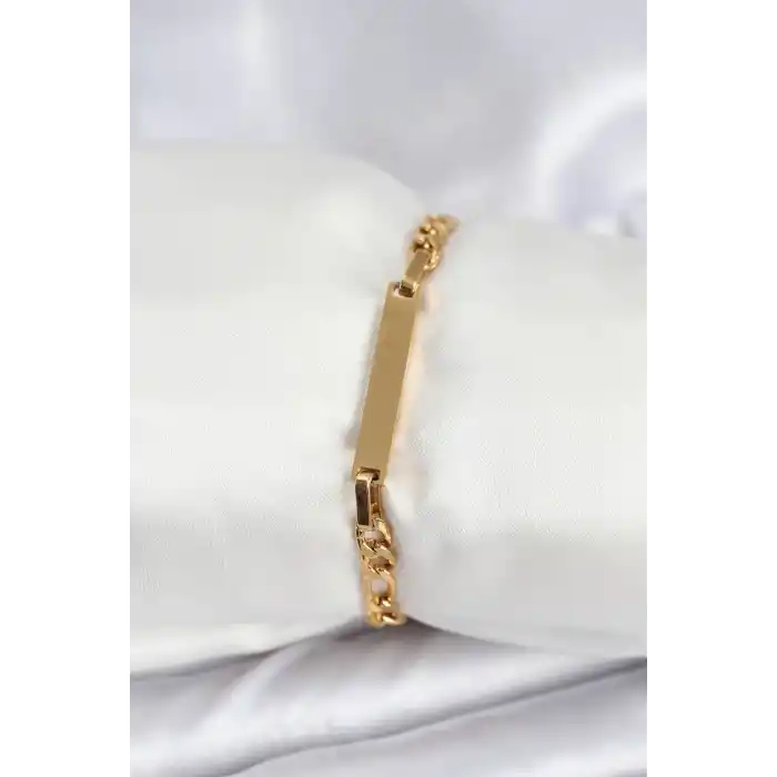 316L Çelik Gold Renk Yazı Yazmaya Uygun Kadın Bileklik
