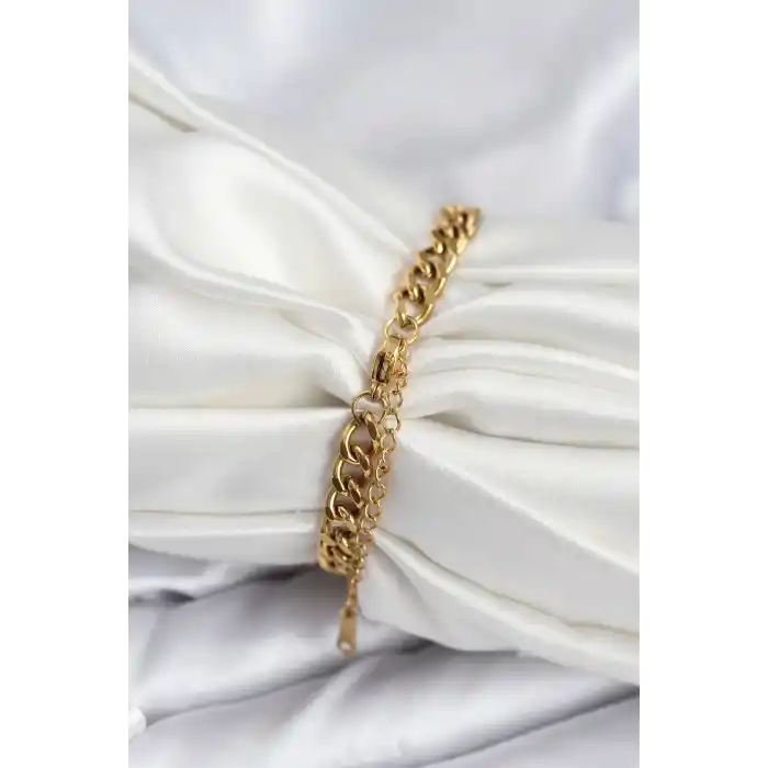 316L Çelik Gold Renk Yazı Yazmaya Uygun Kadın Bileklik