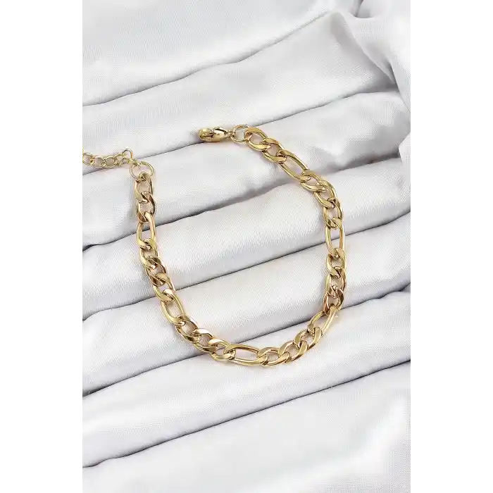 316L Çelik Gold Renk Zincir Erkek Bileklik