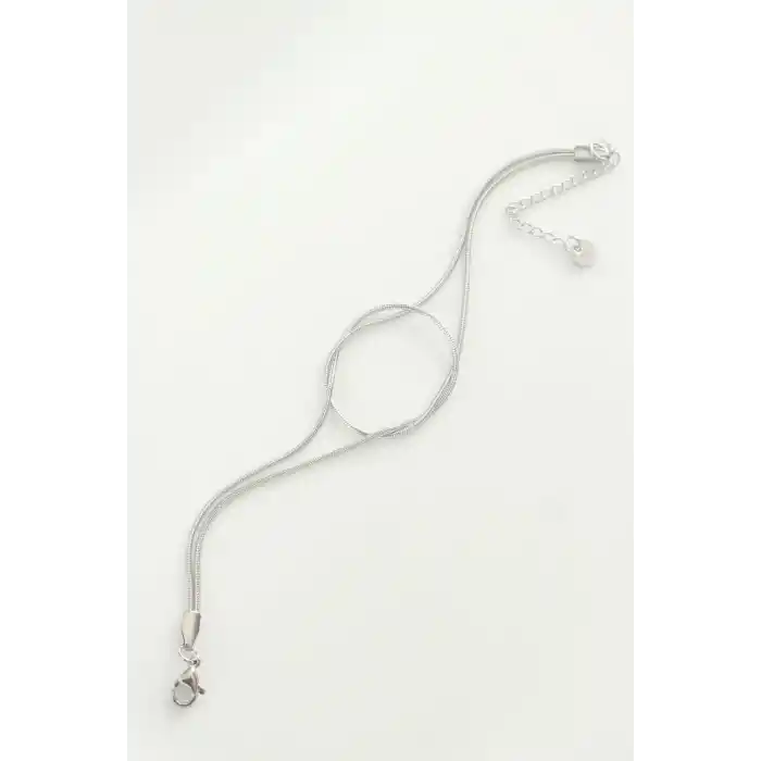 316L Çelik Gümüş Renk Düğüm Model Bileklik