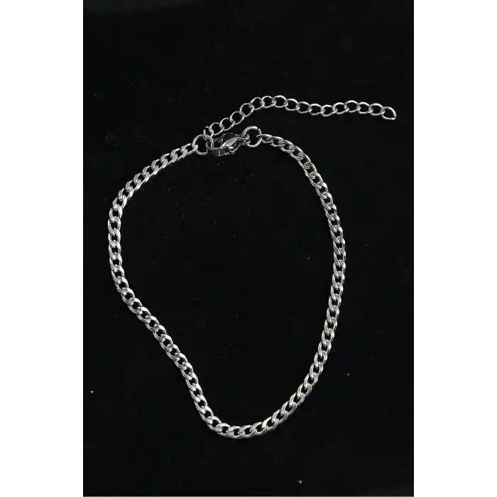 316L Çelik İnce Klasik Model Gümüş Renk Erkek Bileklik