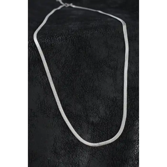 316L Çelik Klasik İtalyan Zincir Model Gümüş Renk Erkek Kolye