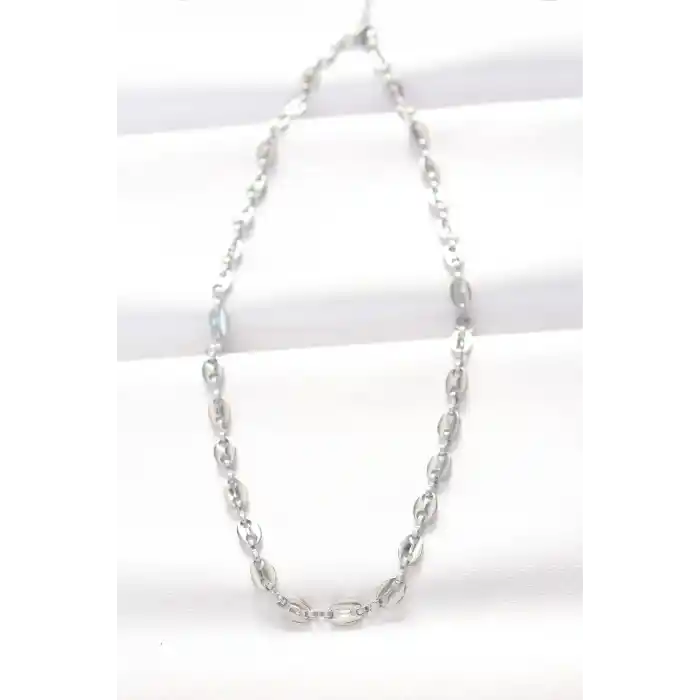 316L Çelik Silver Renk Gemici Zincir Kolye