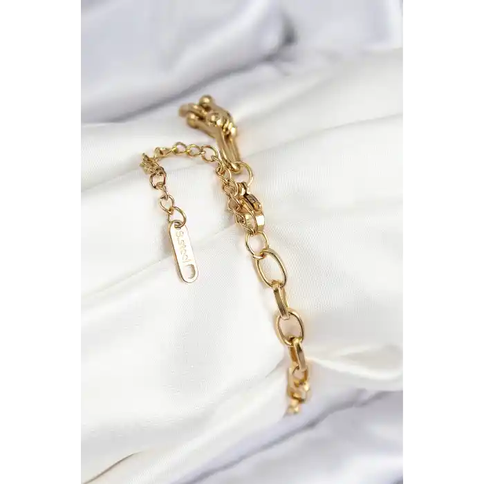 316L Çelik Tifany Ağaç Model Gold Renk Kadın Bileklik