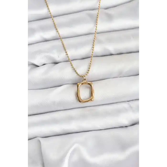 316L Çelik Zincir Gold Renk Model Kadın Kolye