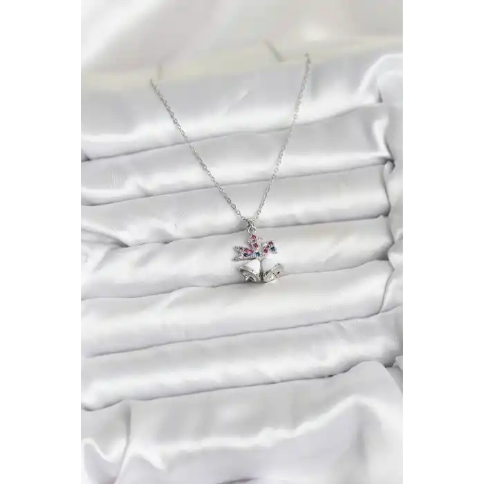 316L Çelik Zincir Gümüş Renk Chirtsmas Bell Model Yılbaşı Temalı Kadın Kolye