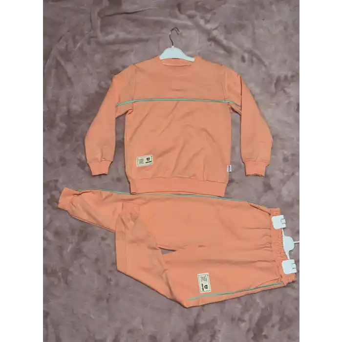 4-10 yaş kız çocuk pembe Armalı yeşilbiye detaylı alt üst ikili takım