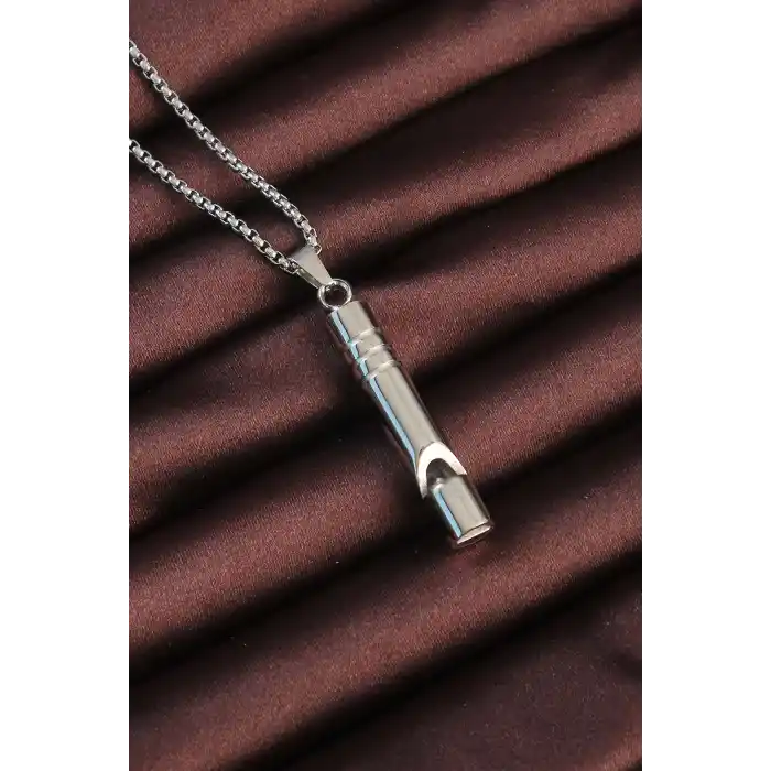 Acil Durum Düdüğü 316L Çelik Kararma Yapmaz Yüksek Desibel Kolye Unisex