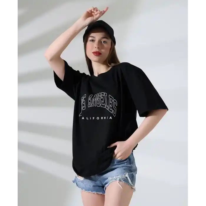 Angeles baskılı tişört