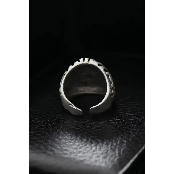 Ayarlanabilir Desenli Kurukafa Model Erkek Yüzük