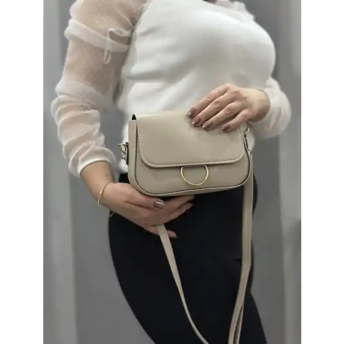 Bej cilt mossi çanta