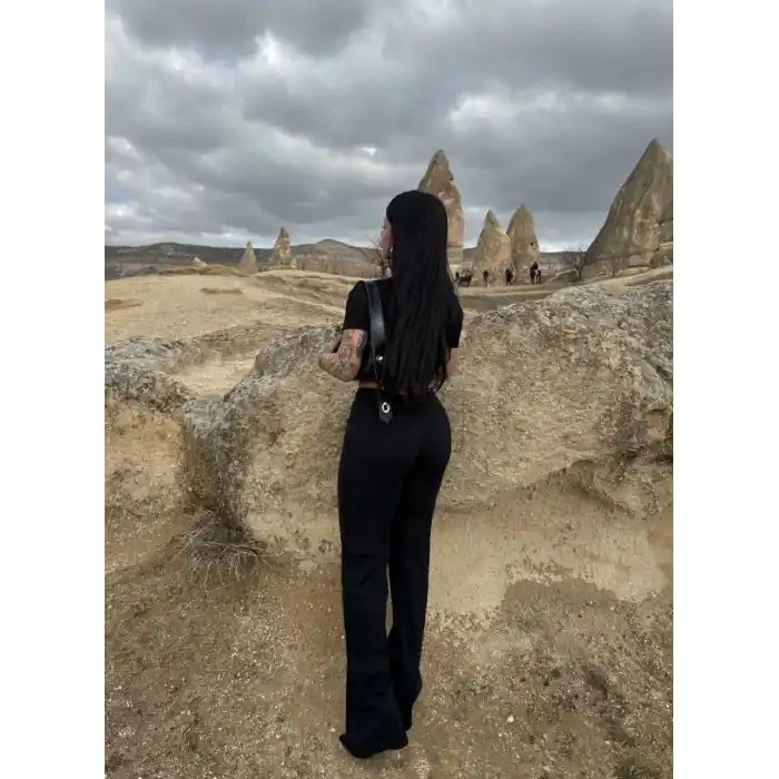 Bol paça pantolonlu alt üst takım