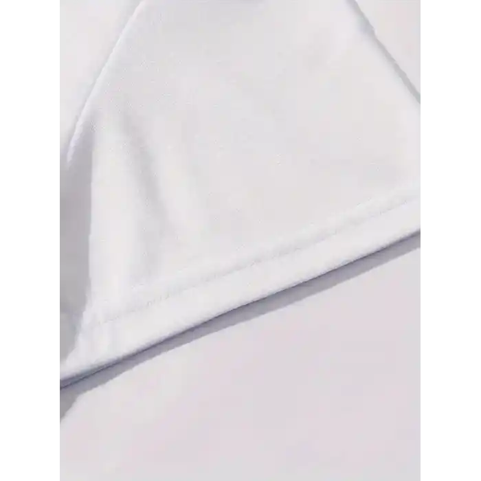 Brooklyn Harf Baskılı Düşük Omuzlu T-shirt, Rahat Kısa Kollu Bol T-shirt, Kadın Giyim - Beyaz