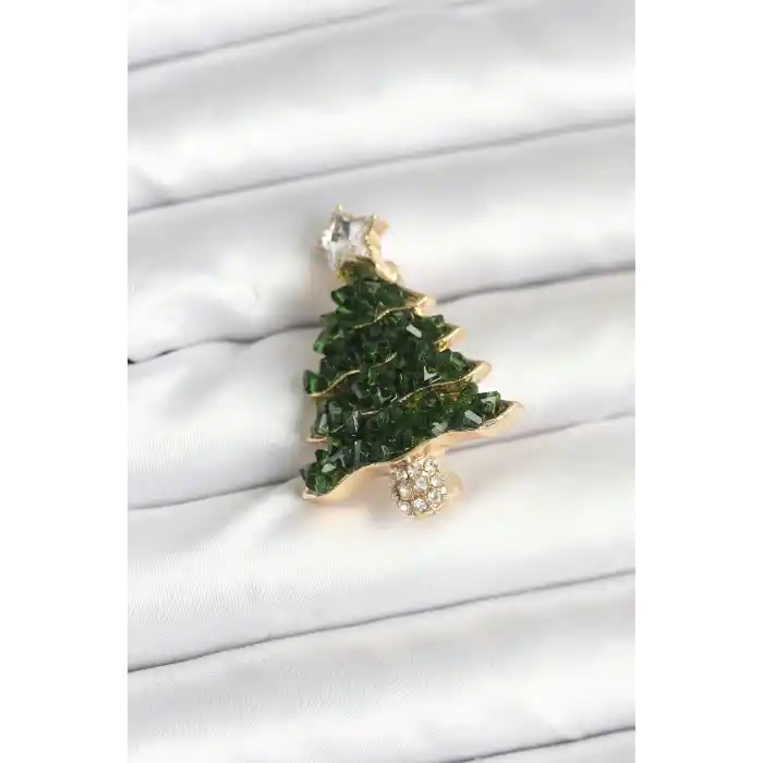 Çam Ağacı Model Yılbaşı Temalı Broş