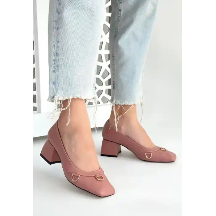 Cande Pudra Cilt Topuklu Ayakkabı