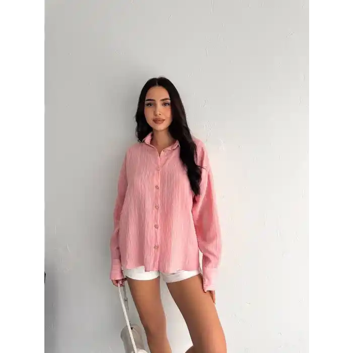 Çizgili oversize gömlek