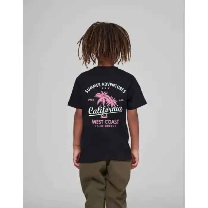 Çocuk Unisex Baskılı T-Shirt - Siyah