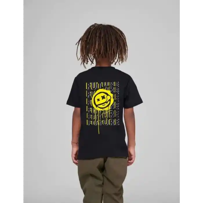 Çocuk Unisex Baskılı T-Shirt - Siyah