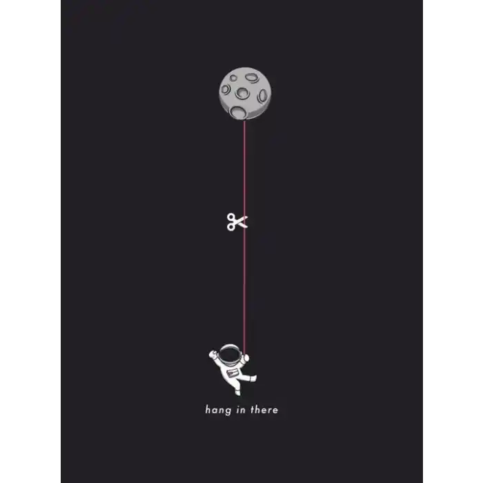 Erkek Baskılı Oversize T-shirt - Siyah