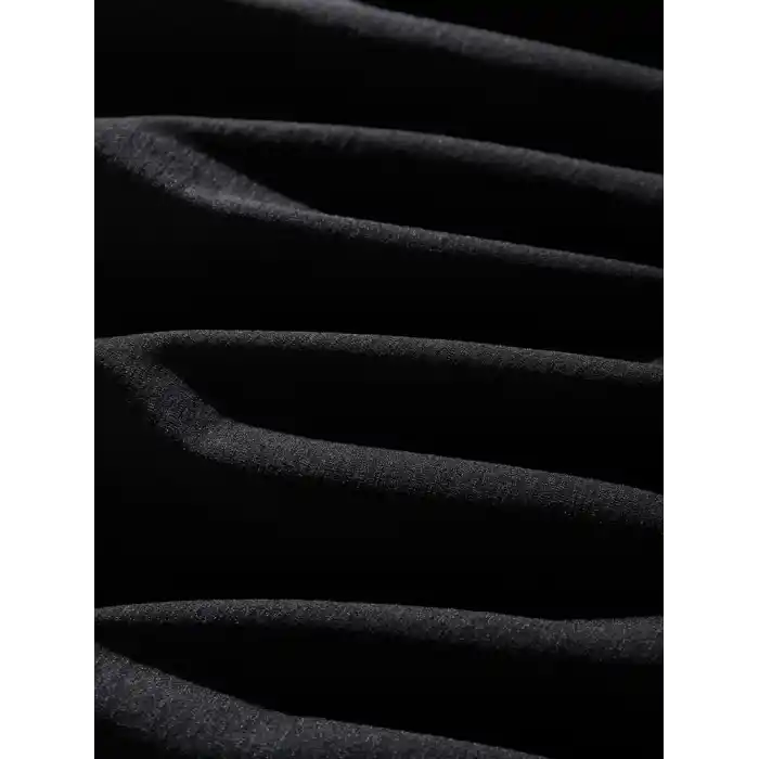 Erkek Dağ Grafikli Tişört, Yaz için Büyük Beden Rahat T-shirt - Siyah