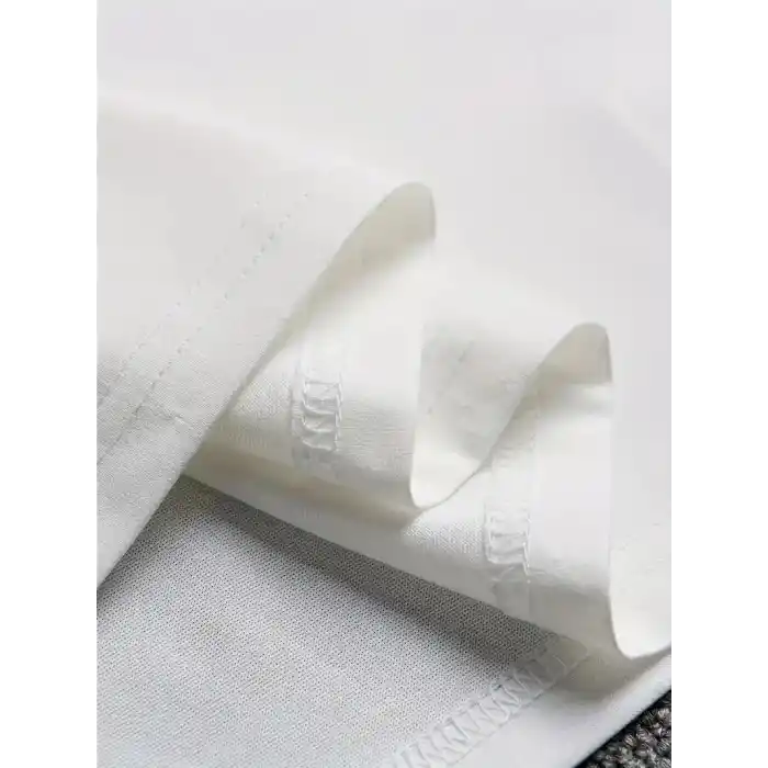 erkekler için Ön Arka Baskılı PERFECTLY günlük Kısa Kol tişört - Beyaz