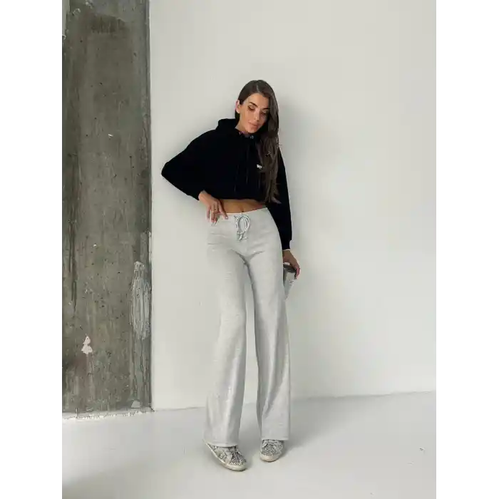 Fit comfort gri salaş pantolon A6011