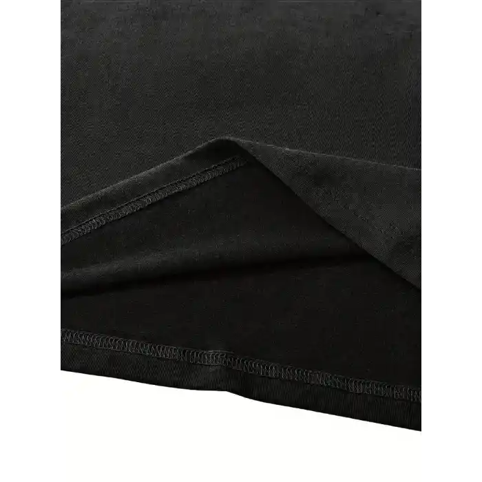 fiyonk Ön Arka baskılı siyah oversize unisex Kısa Kol t-shirt- Siyah