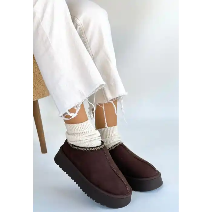 Foyk Kahverengi Süet Bot