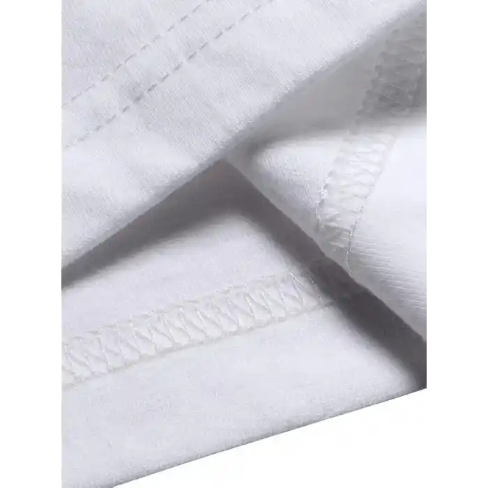 Geniş Kesim Pamuklu Tişört - GANDHI The Project Baskılı, Beyaz, Rahat Kesim, Kısa Kollu, Günlük Kıyafet, Her Gün Giyilebilecek Tişört- Beyaz