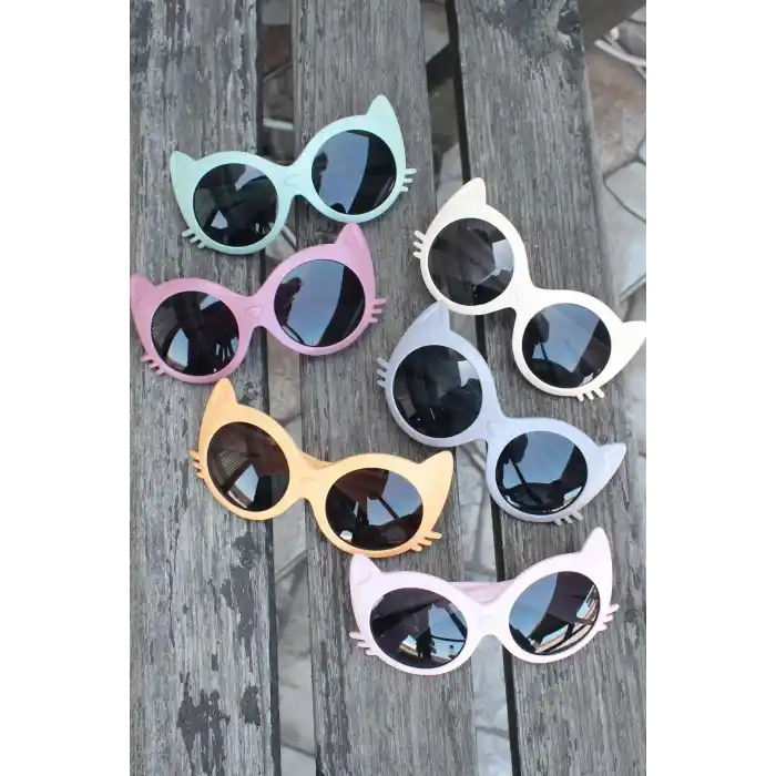 Gri Renk Kedi Model Çocuk Gözlüğü